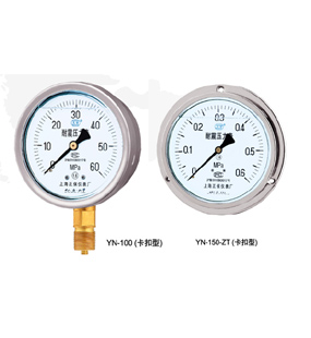 正保YN-100 YN-150ZT 系列轴向耐震压力表