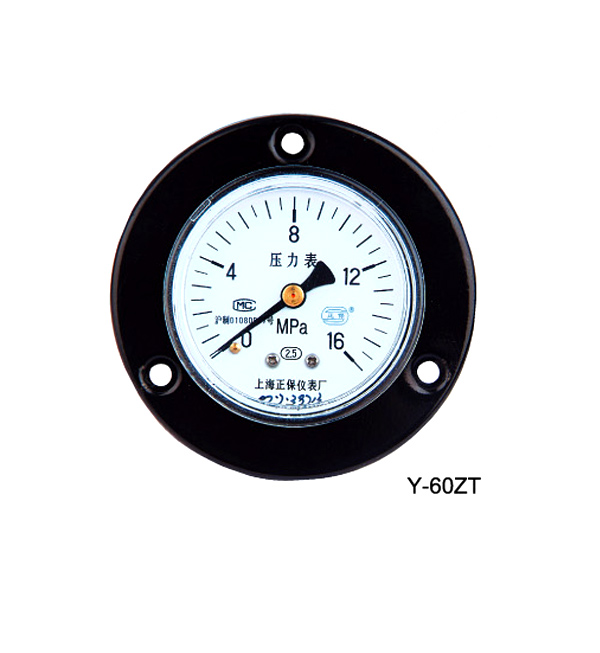 Y60-ZT正保普通轴向带边压力表