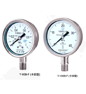 正保仪表Y-50B-F不锈钢压力表